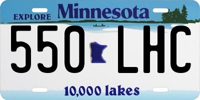 MN license plate 550LHC