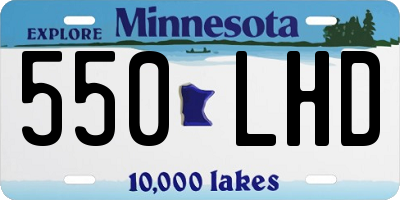 MN license plate 550LHD