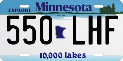 MN license plate 550LHF