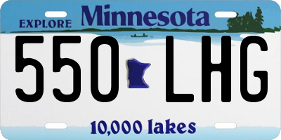 MN license plate 550LHG