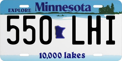 MN license plate 550LHI
