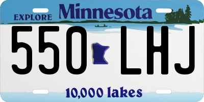 MN license plate 550LHJ