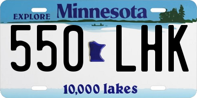 MN license plate 550LHK