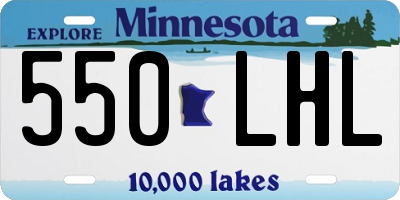 MN license plate 550LHL