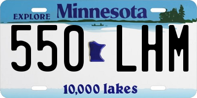 MN license plate 550LHM