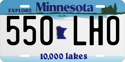 MN license plate 550LHO