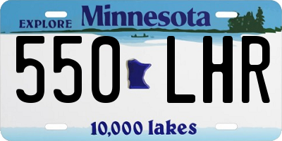 MN license plate 550LHR