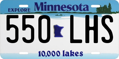 MN license plate 550LHS