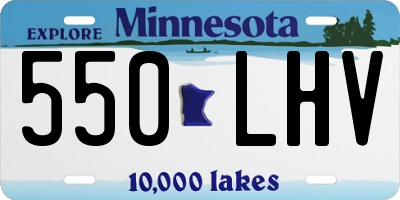MN license plate 550LHV