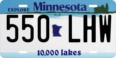 MN license plate 550LHW