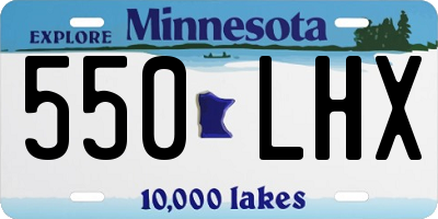MN license plate 550LHX