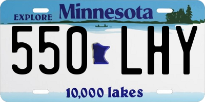 MN license plate 550LHY