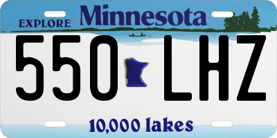 MN license plate 550LHZ