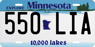 MN license plate 550LIA