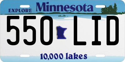 MN license plate 550LID