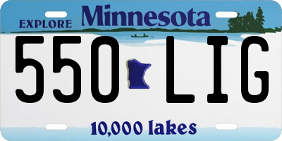 MN license plate 550LIG