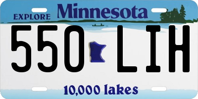 MN license plate 550LIH