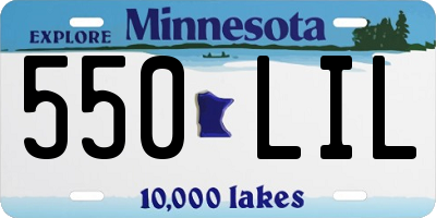 MN license plate 550LIL
