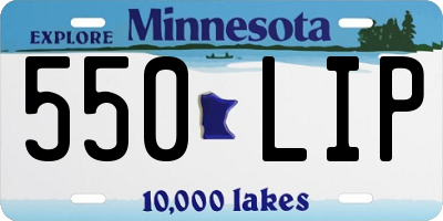 MN license plate 550LIP