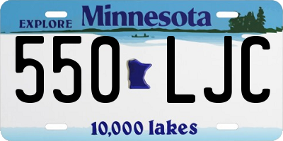 MN license plate 550LJC