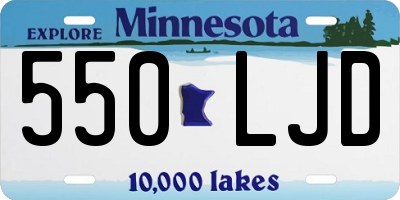 MN license plate 550LJD
