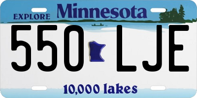 MN license plate 550LJE