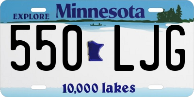 MN license plate 550LJG