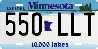 MN license plate 550LLT