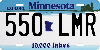 MN license plate 550LMR