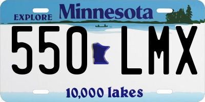 MN license plate 550LMX