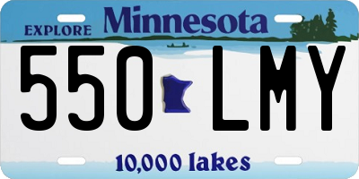 MN license plate 550LMY