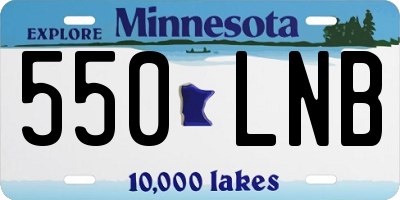 MN license plate 550LNB