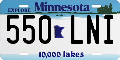 MN license plate 550LNI