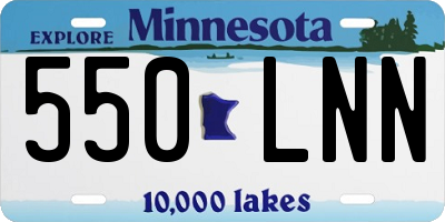 MN license plate 550LNN