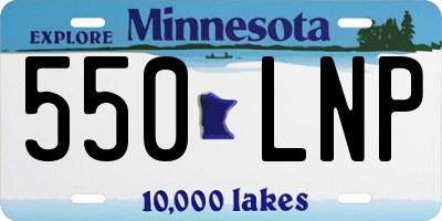 MN license plate 550LNP