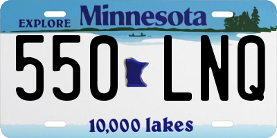 MN license plate 550LNQ