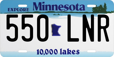 MN license plate 550LNR
