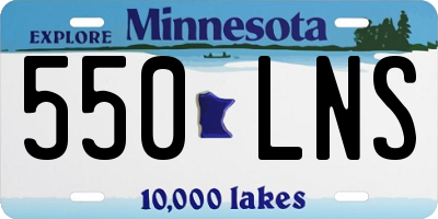 MN license plate 550LNS