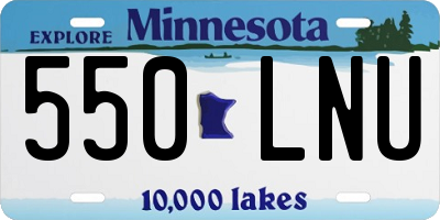 MN license plate 550LNU
