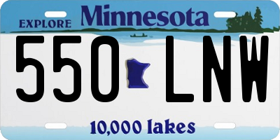 MN license plate 550LNW