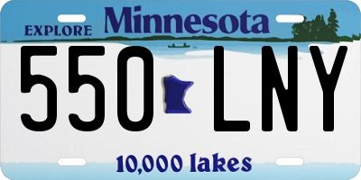 MN license plate 550LNY