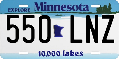 MN license plate 550LNZ