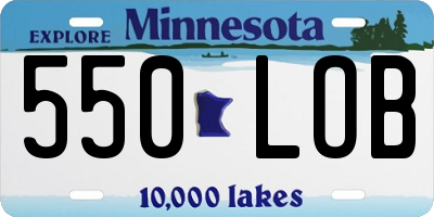 MN license plate 550LOB
