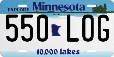 MN license plate 550LOG