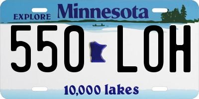 MN license plate 550LOH