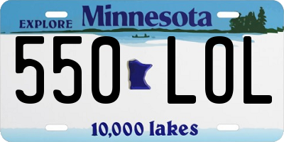 MN license plate 550LOL