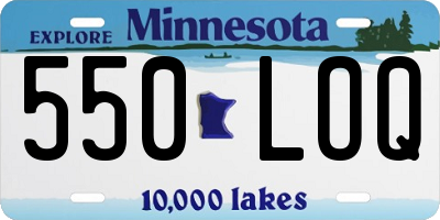 MN license plate 550LOQ