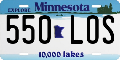 MN license plate 550LOS