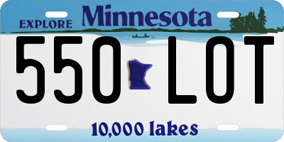 MN license plate 550LOT