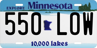 MN license plate 550LOW